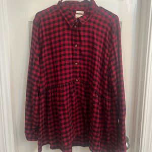 American Eagle Buffalo Plaid Blouse